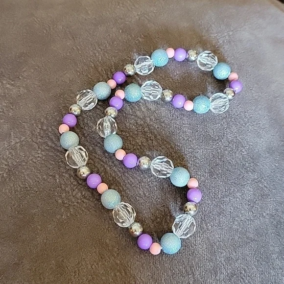 5/$25 Handmade Pastel Beaded Kidcore Stretch Necklace