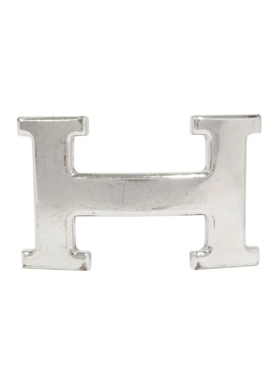 Hermes Logo Belt Buckle Silver