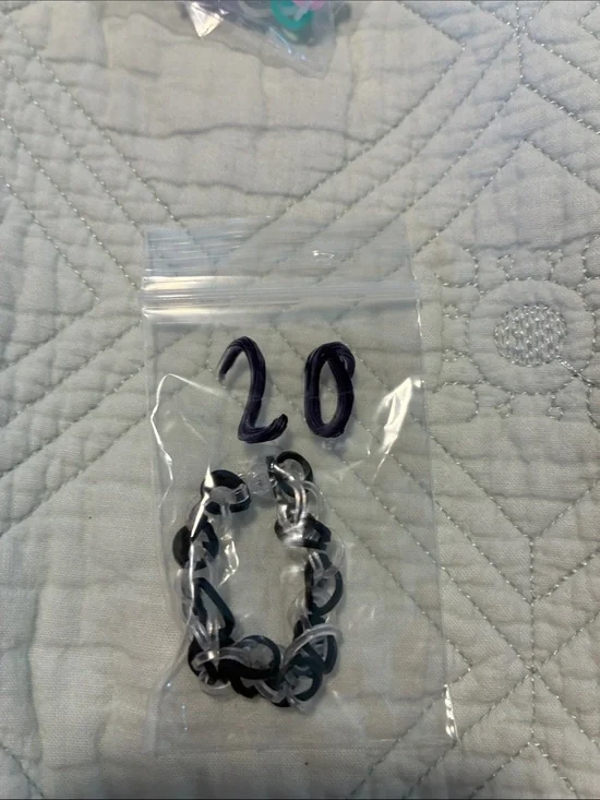 Black and Clear Rubber Link Bracelet