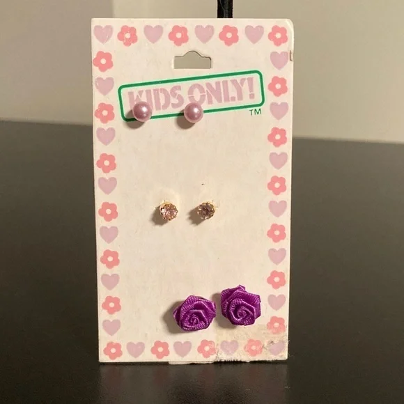 Purple and Pink Earring Set