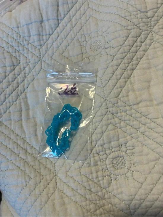 Turquoise Blue Chunky Chain Bracelet - Translucent Resin