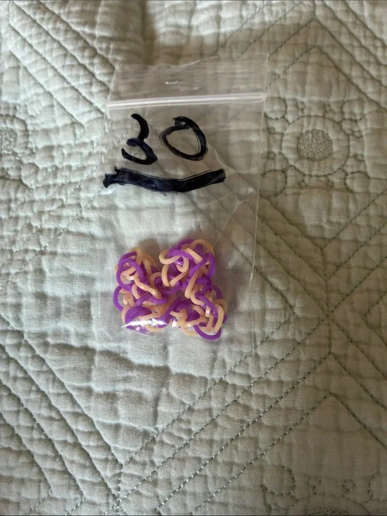 Purple and Peach Mini Rubber Bands Pack