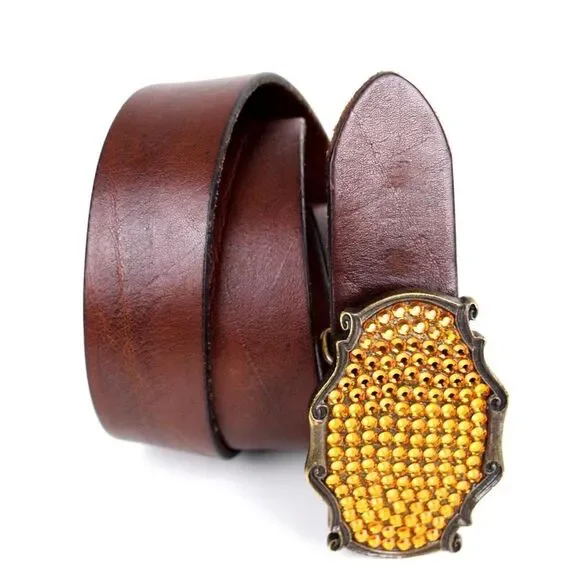 Joomi Joolz BUCKLE BROWN GENUINE LEATHER 1.5