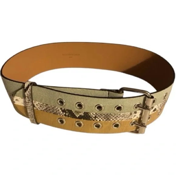 BCBG MaxAzria Buckle Belt, Faux Leather, Faux Snakeskin, Boho, Wide, Rare, NWOT​