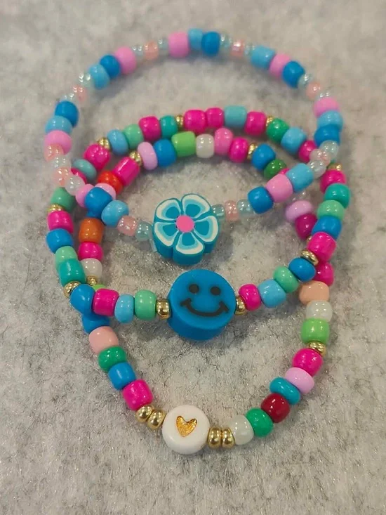 Kids Beaded Friendship Bracelets - Multicolor