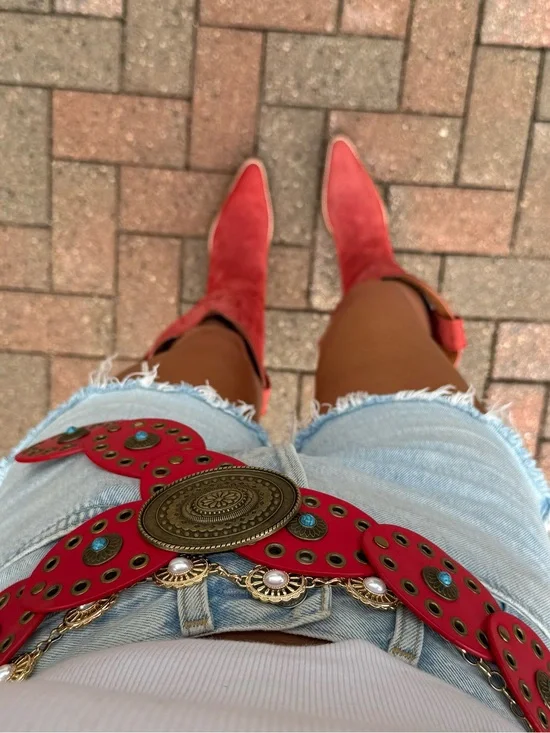 Dingo Red Thunder Road Cowboy Boots