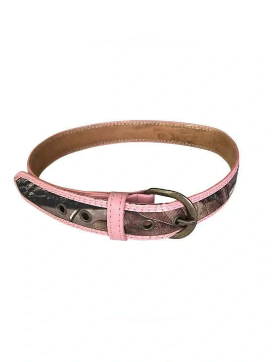 Genuine Leather Pink Camo Belt Women's Size M Western Hunting Fishing Outdoors