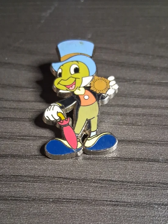 Vintage Disney Jiminy Cricket Pin - Blue, Yellow, Green, Pink