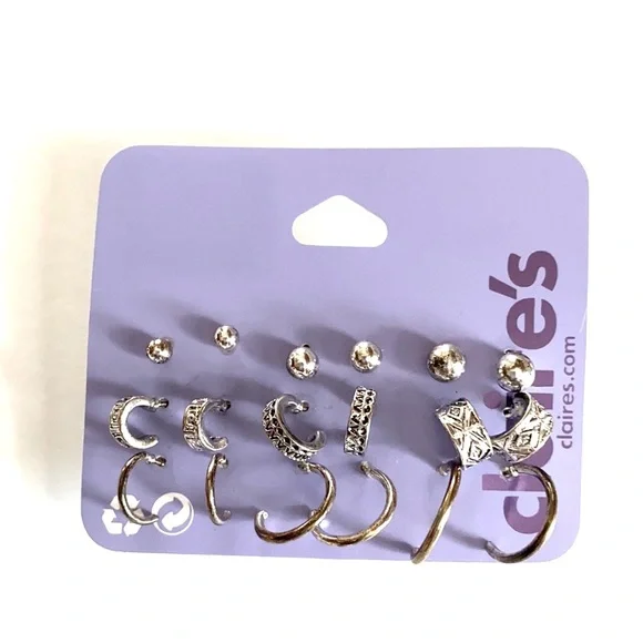 Claire’s (9) pairs of‎ various earrings, NWT - In Original Sealed Packagi…