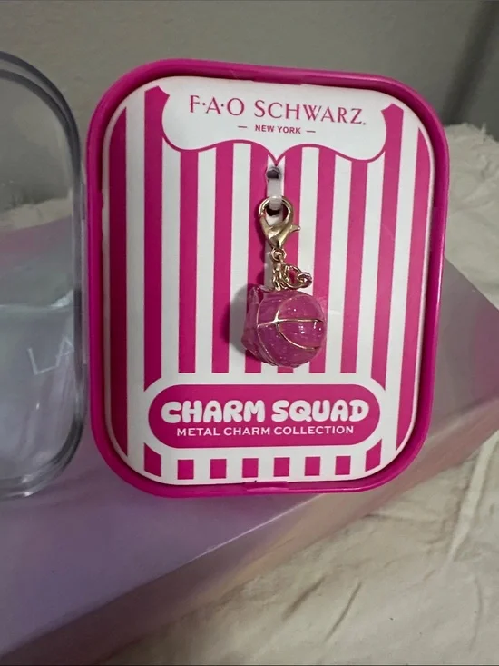 F.A.O. Schwarz Pink Basketball Charm - Charm Squad NWT