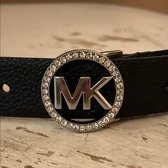 NWT Michael Kors Black Leather Belt 31” - 36”