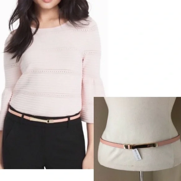 ❤️ WHBM Pink Skinny Stretch Belt