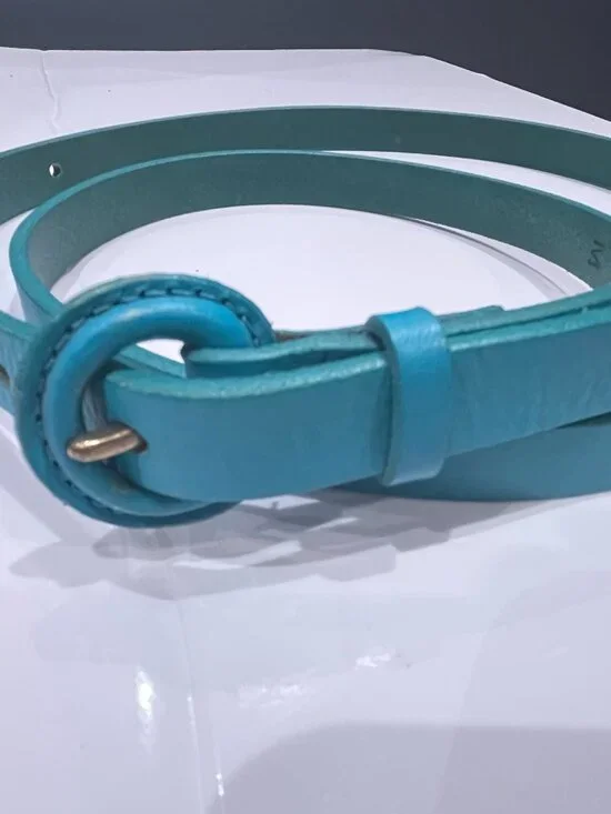 J. CREW skinny teal leather belt