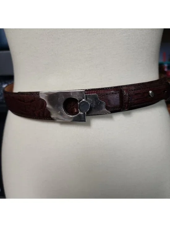 jamie sadock Women's Brown Leather Belt Size Large 1819 Fits Waist 37-38