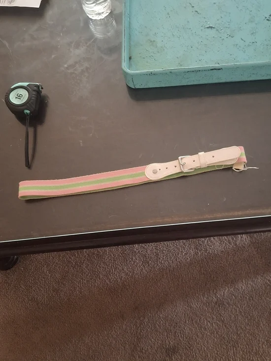 Lacoste Pastel Cotton Stretch Belt - Pink & Green