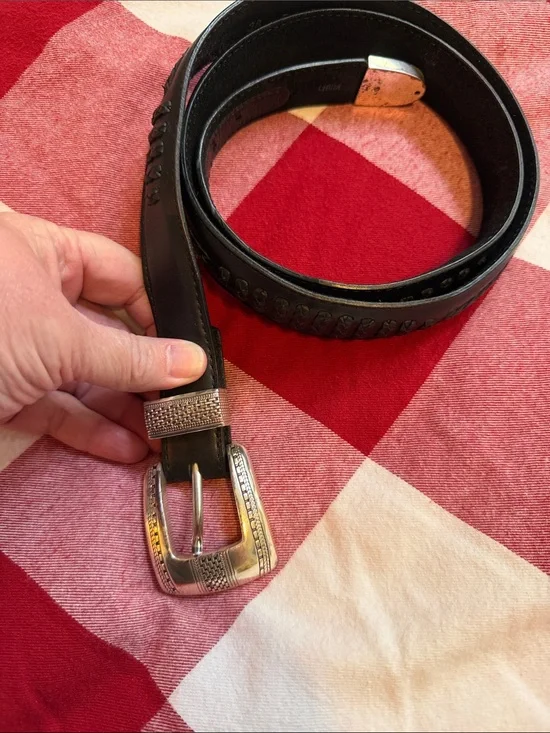 Vtg Brighton Leather Belt 1993
