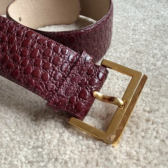 Genuine Leather burgundy belt