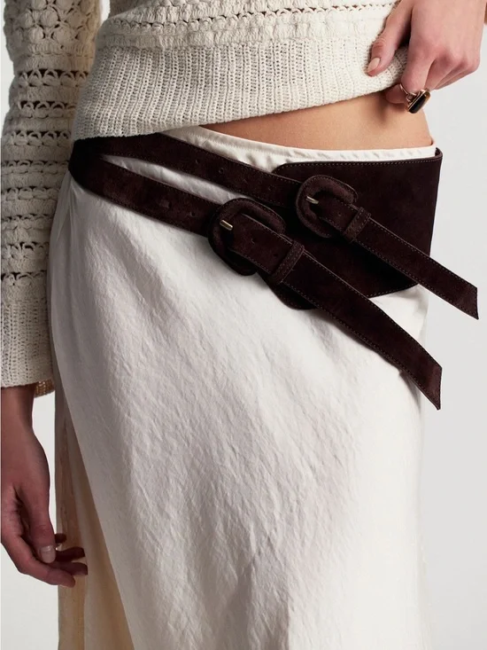 NWT Free People Remi Hip Belt in Bitter Chocolate