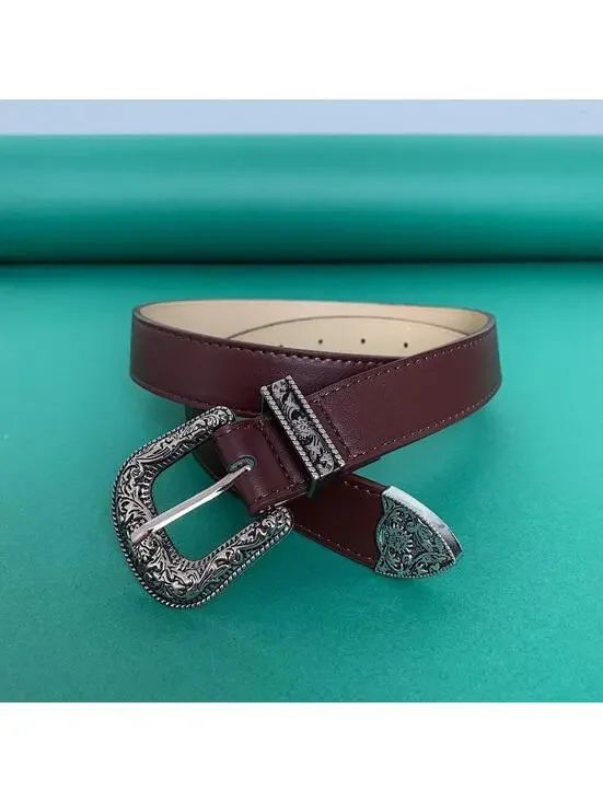 American Western vintage style brown belt. 41 inches length. 1 inch width