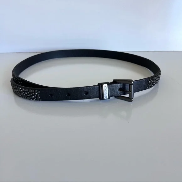 Joe’s Jeans Women’s Handmade Genuine Black Leather Studded‎ Belt