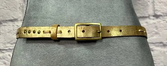 Vintage Y2K Trashy 2000's The Limited Gold Riveted Belt