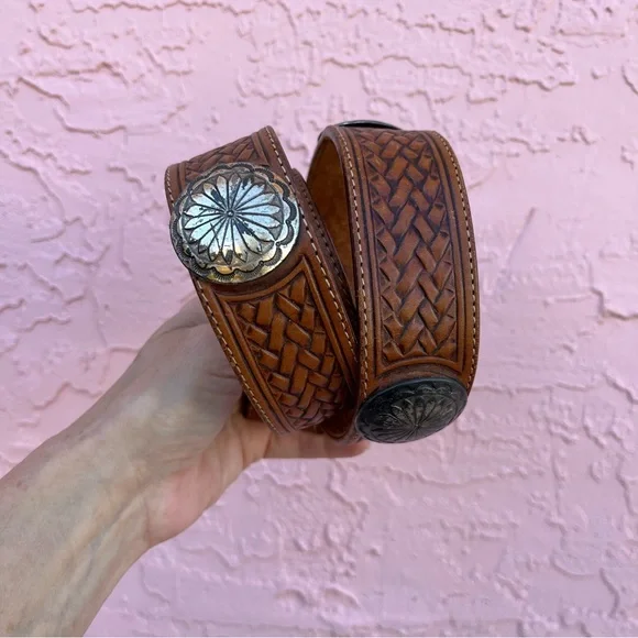 Justin Belt Leather Western Brown
