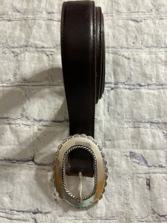 RUFF HEWN TRUE AMERICAN WEAR GENUINE LEATHER CHOCOLATE BROWN SIZE 1X BELT