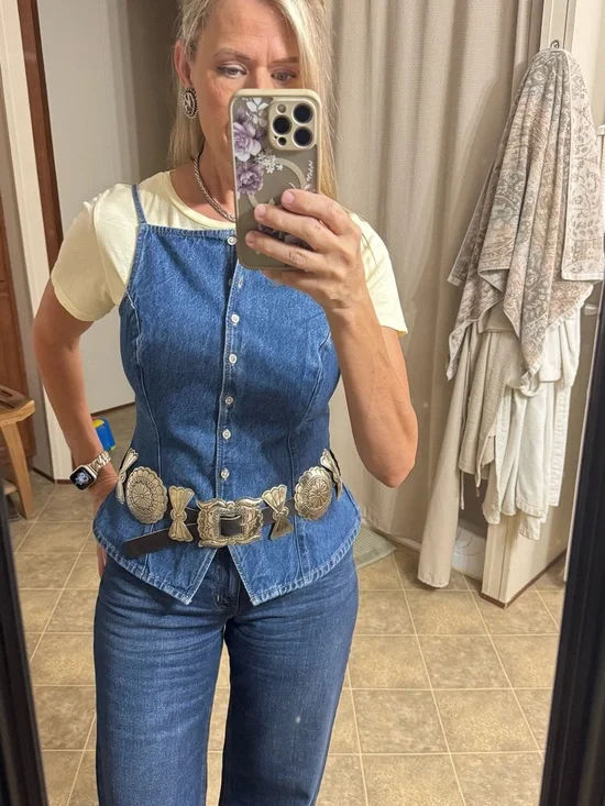 Navajo concho black belt