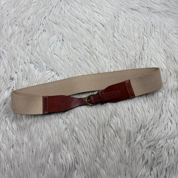 Banana‎ Republic Women's M L Woven Stretch Belt Equestrian Prep Heritage Western