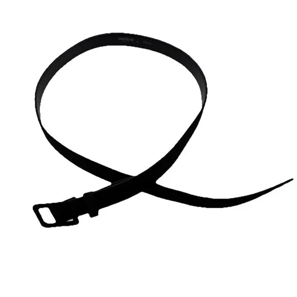 Lafayette 148 New York Black Belt Women’s Size L Minimalist Square Buckle