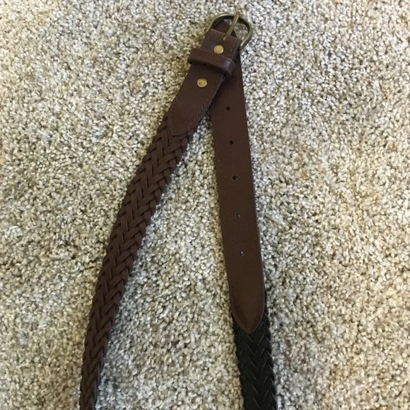 Woven dark brown belt