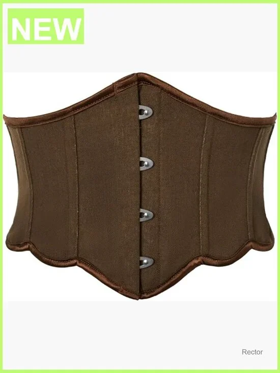 Corset Belt Renaissance Underbust Floral Print Lace Up Back Fishbone