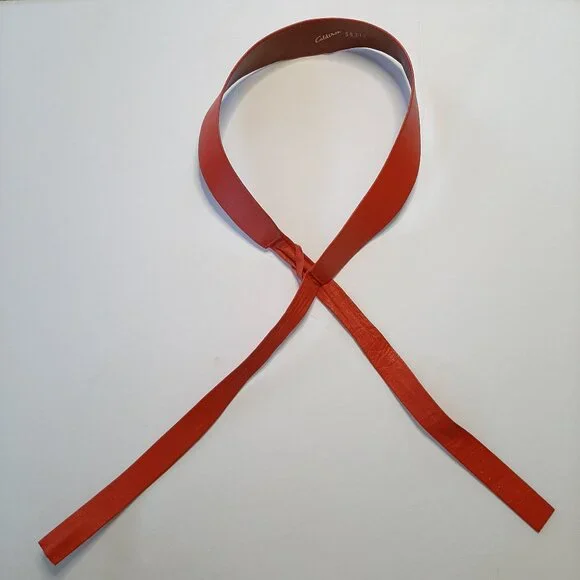 Vintage Orange Calderon Tie Belt