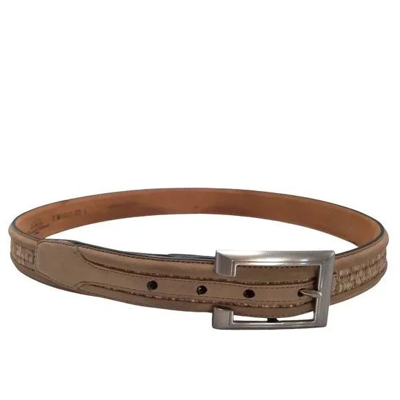 Tommy Bahama Neutral Leather Belt Large