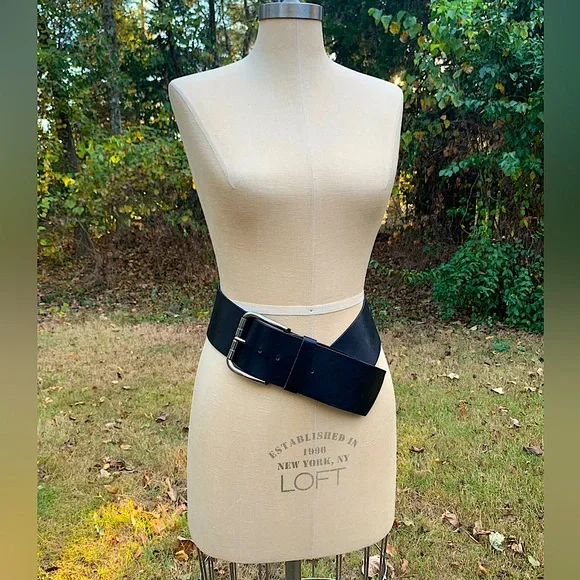 Funky Vintage Leather Oversized Waist Belt