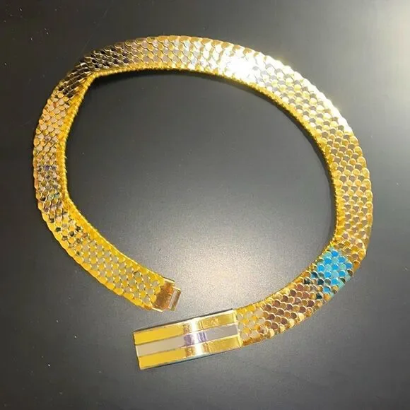 Vintage Gold & Silver Metallic Stretchy Belt