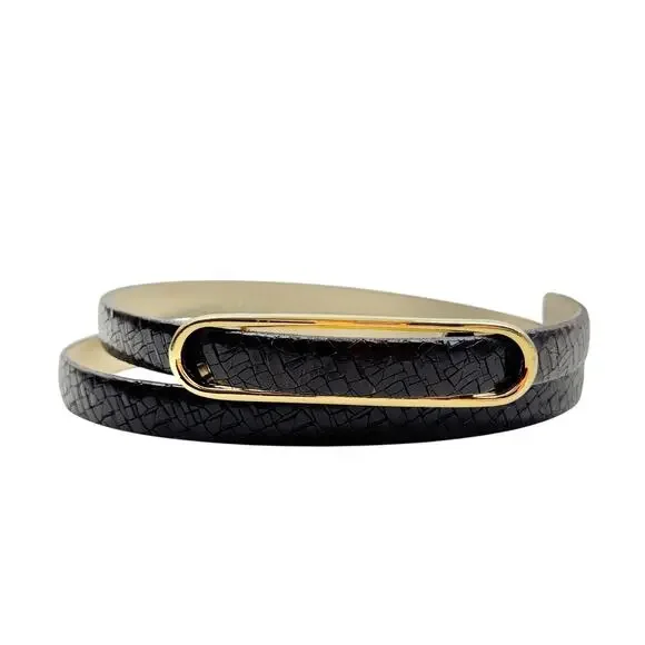 VTG Citi by Yansel Fugel Leather Skinny Belt