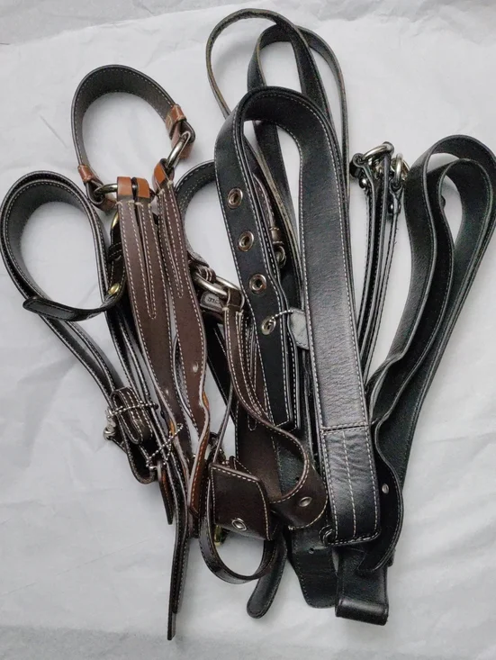 Coach Black/Brown Leather Handbag Straps