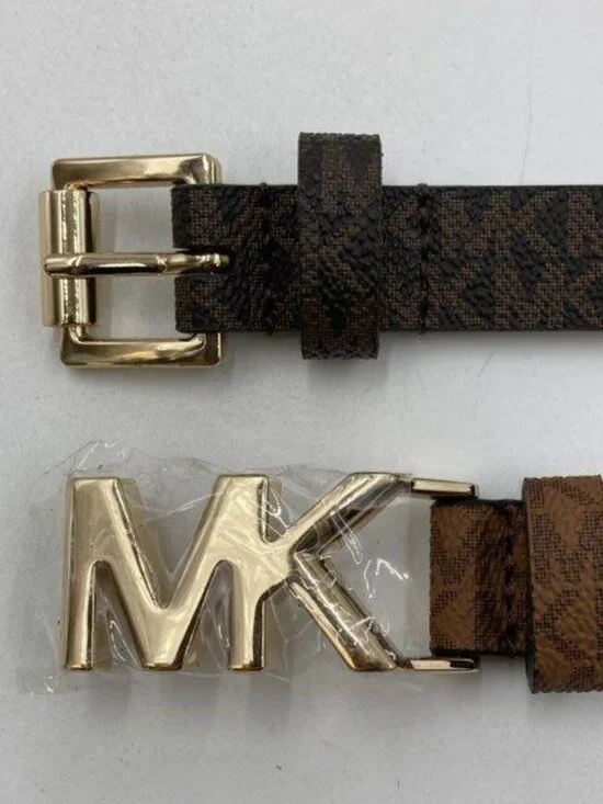 Michael Kors Womens Logo Belts Gold Hardwear Large NWT Bundle