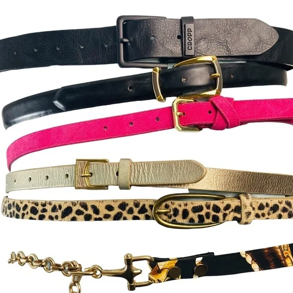 Assorted Women's Belts Lot -Casual & Statement Style