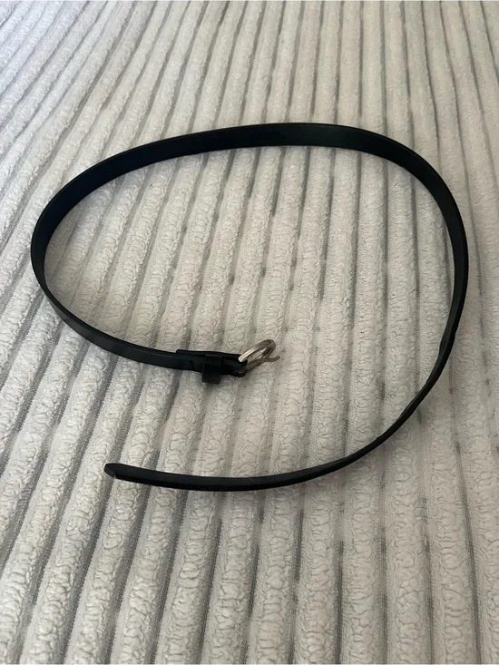 Black Faux Leather Belt