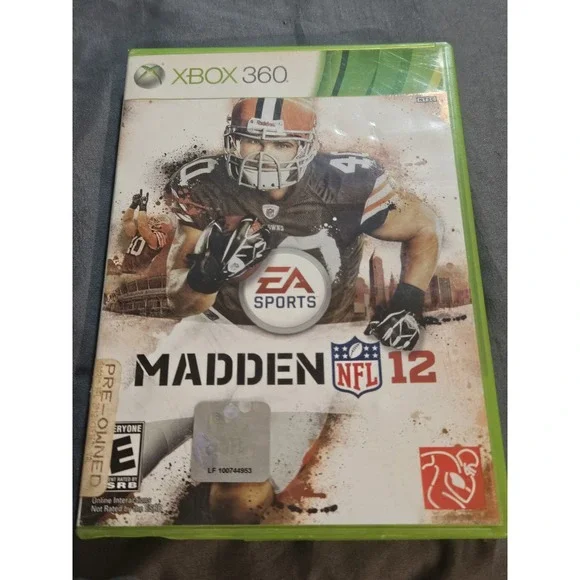 Madden NFL 12 EA Sports Microsoft Xbox 360 Football Game Peyton Hillis Cover