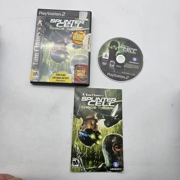 Tom Clancy's Splinter Cell Chaos Theory PlayStation 2 PS2 Complete CIB Shooter