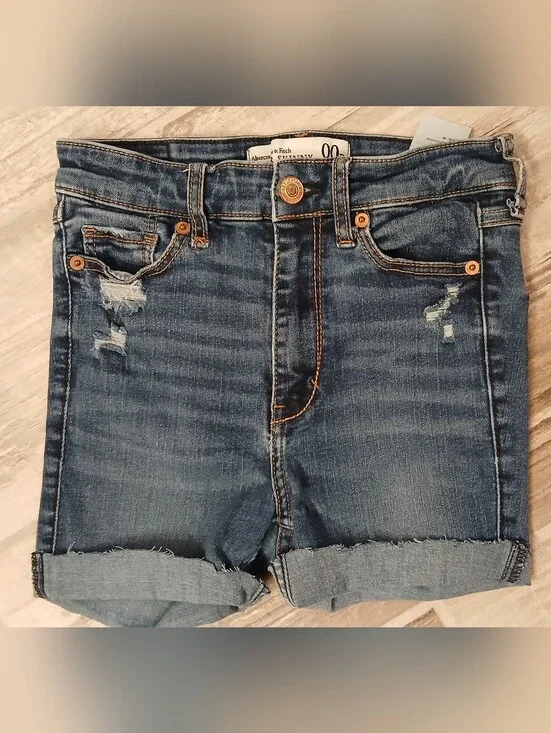 Abercrombie Kids High Rise Super Skinny Cut Off Shorts Size 00