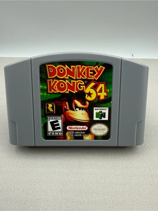 Nintendo Donkey Kong 64 Cartridge - Gray, Green, Yellow, Red
