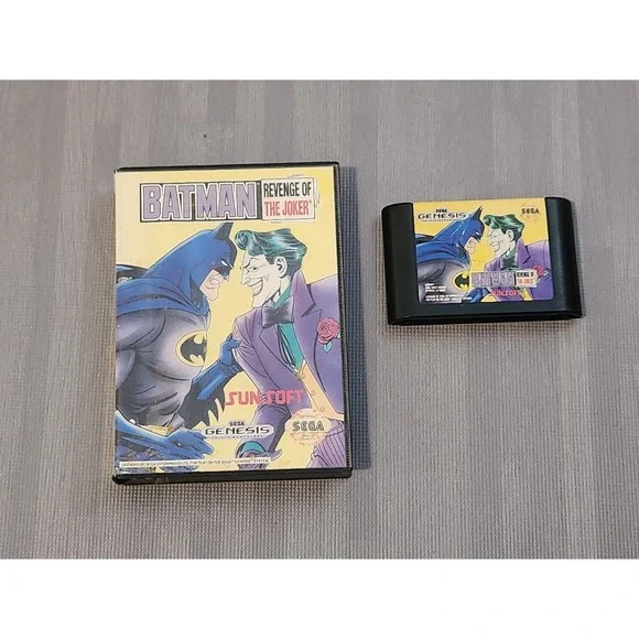 Batman: Revenge of the Joker (Sega Genesis 1992) Authentic Game Cartridge + Case