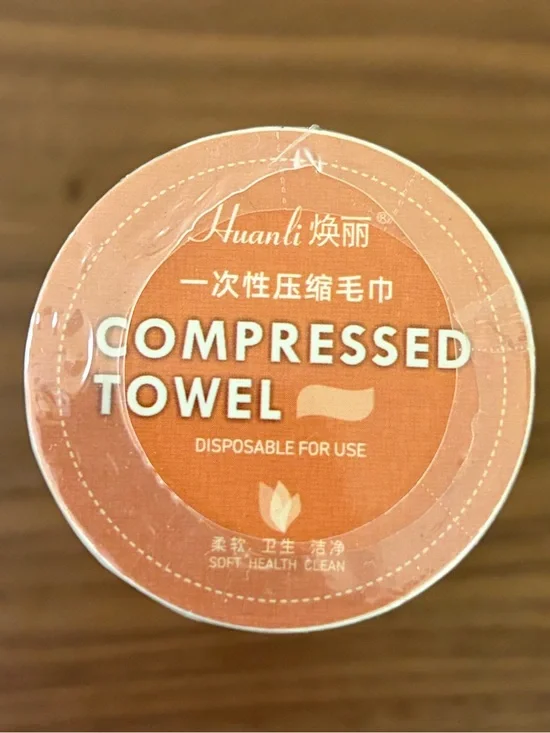 Huanli Compressed Towel - Peach Orange