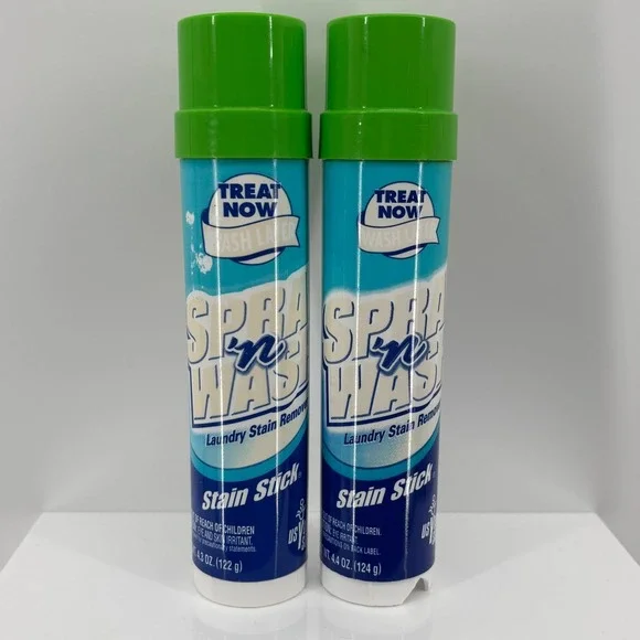 Spray n Wash Stain Stick Laundry Stain Remover Treat Now Wash Later 2 Pack USA