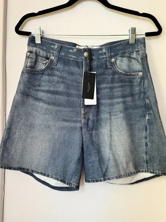 NWT Rag & Bone Miramar Kaia Sweatpant Shorts Cosmos 26