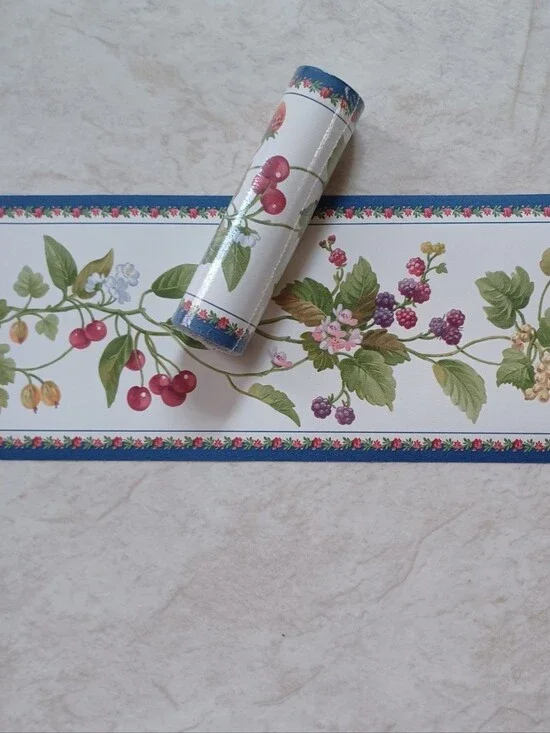 Wallpaper Border Bountiful Fruit and Vines OPEN ROLL